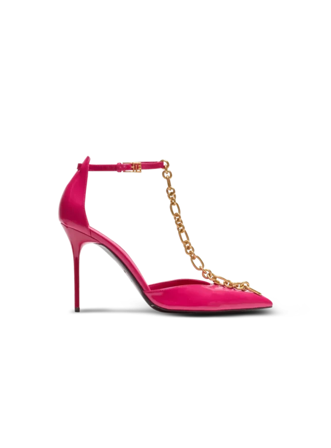 Sync-Stilettos aus Lackleder
