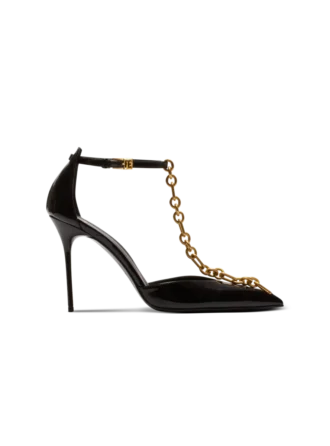 Sync-Stilettos aus Lackleder