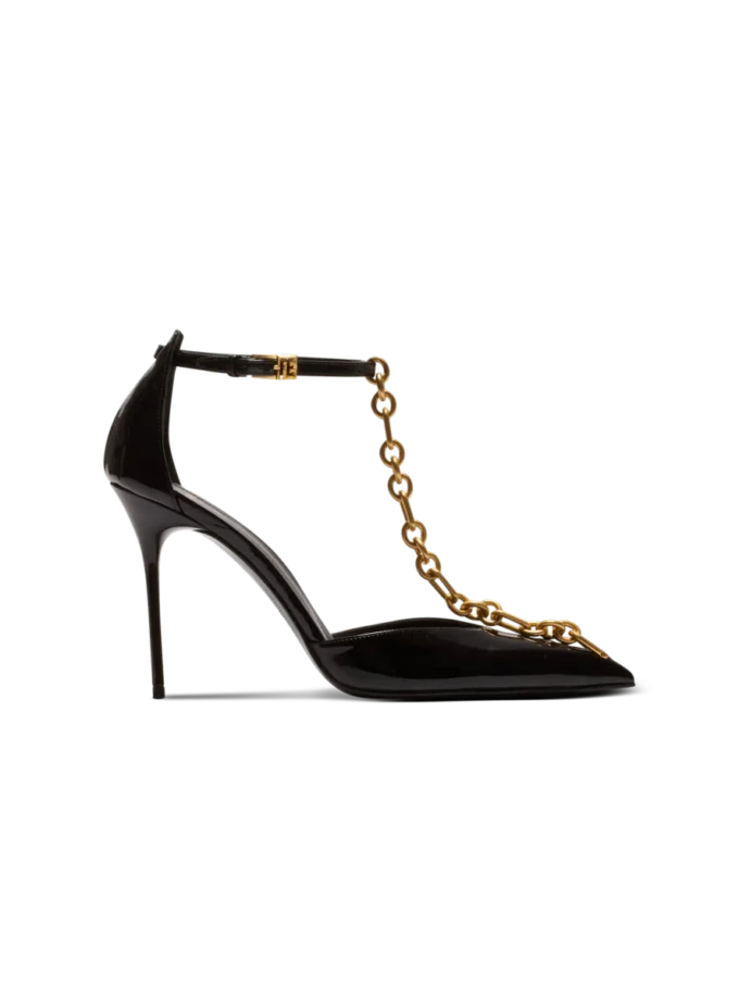 Sync-Stilettos aus Lackleder