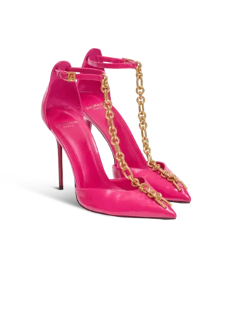 Sync-Stilettos aus Lackleder