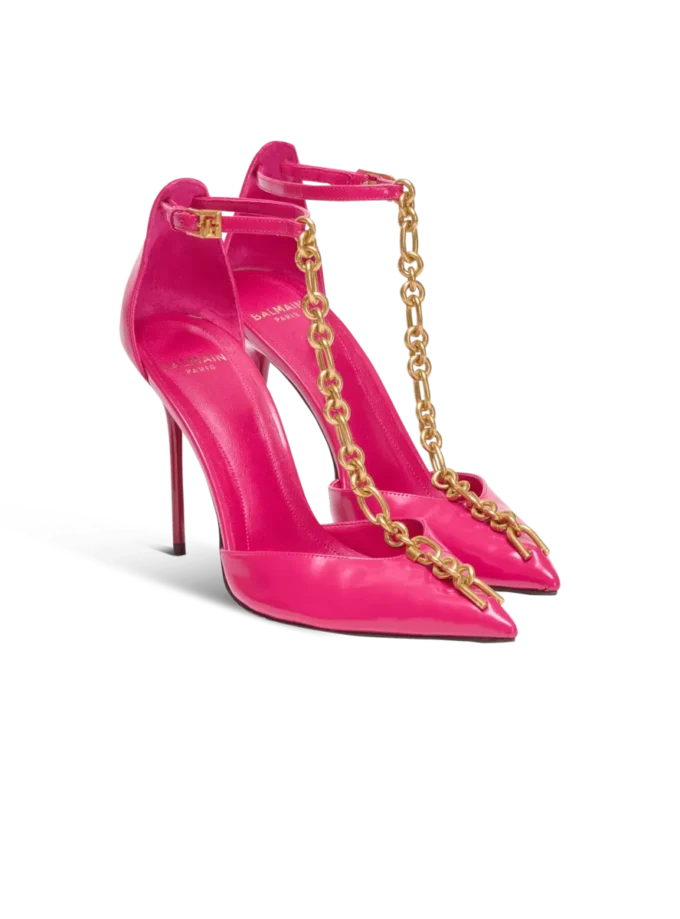 Sync-Stilettos aus Lackleder