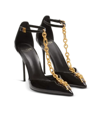 Sync-Stilettos aus Lackleder