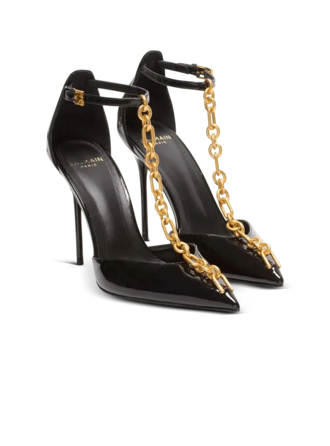 Sync-Stilettos aus Lackleder
