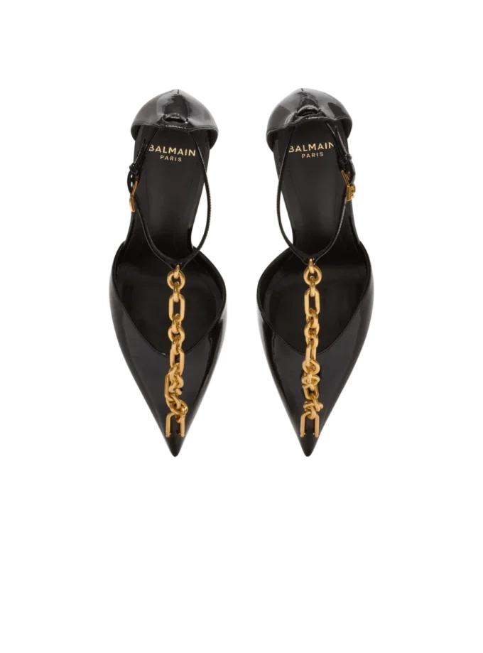 Sync-Stilettos aus Lackleder