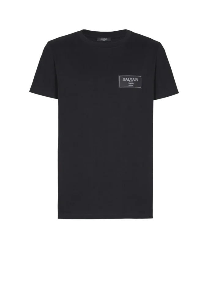 T-Shirt mit Balmain Couture-Label T-Shirt mit Balmain Couture-Label