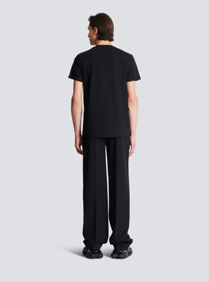 T-Shirt mit Balmain Couture-Label T-Shirt mit Balmain Couture-Label