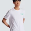 T-Shirt mit Balmain Paris Brush-Print T-Shirt mit Balmain Paris Brush-Print