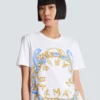 T-Shirt mit Balmain Paris Chain-Print
