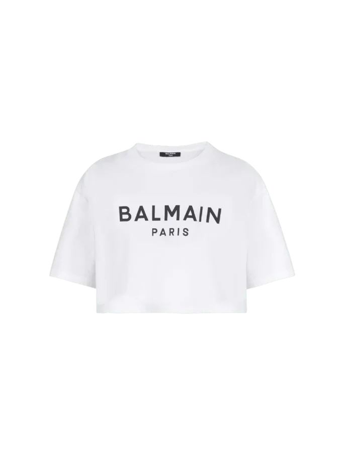 T-Shirt mit Balmain Paris-Print T-Shirt mit Balmain Paris-Print