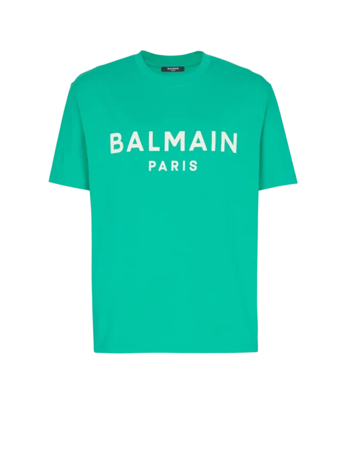 T-Shirt mit Balmain Paris-Print T-Shirt mit Balmain Paris-Print