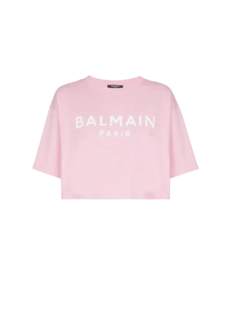 T-Shirt mit Balmain Paris-Print T-Shirt mit Balmain Paris-Print