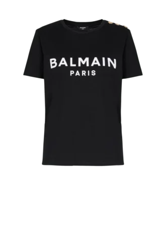 T-Shirt mit Balmain Paris-Print T-Shirt mit Balmain Paris-Print