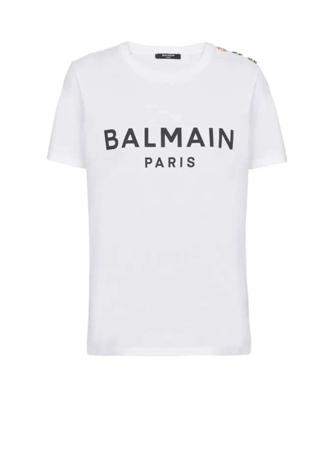 T-Shirt mit Balmain Paris-Print