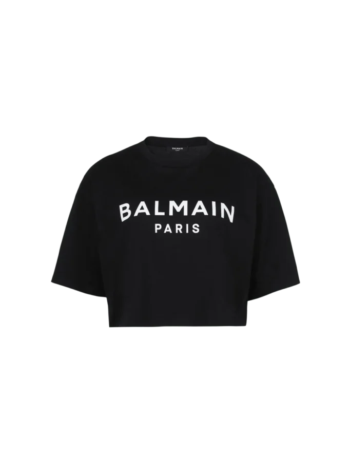 T-Shirt mit Balmain Paris-Print T-Shirt mit Balmain Paris-Print