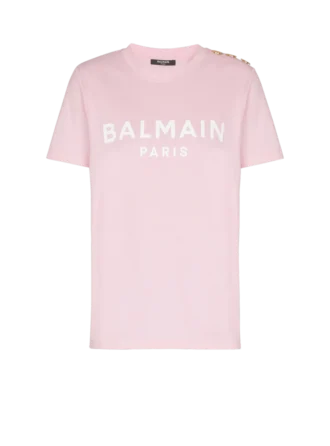 T-Shirt mit Balmain Paris-Print T-Shirt mit Balmain Paris-Print