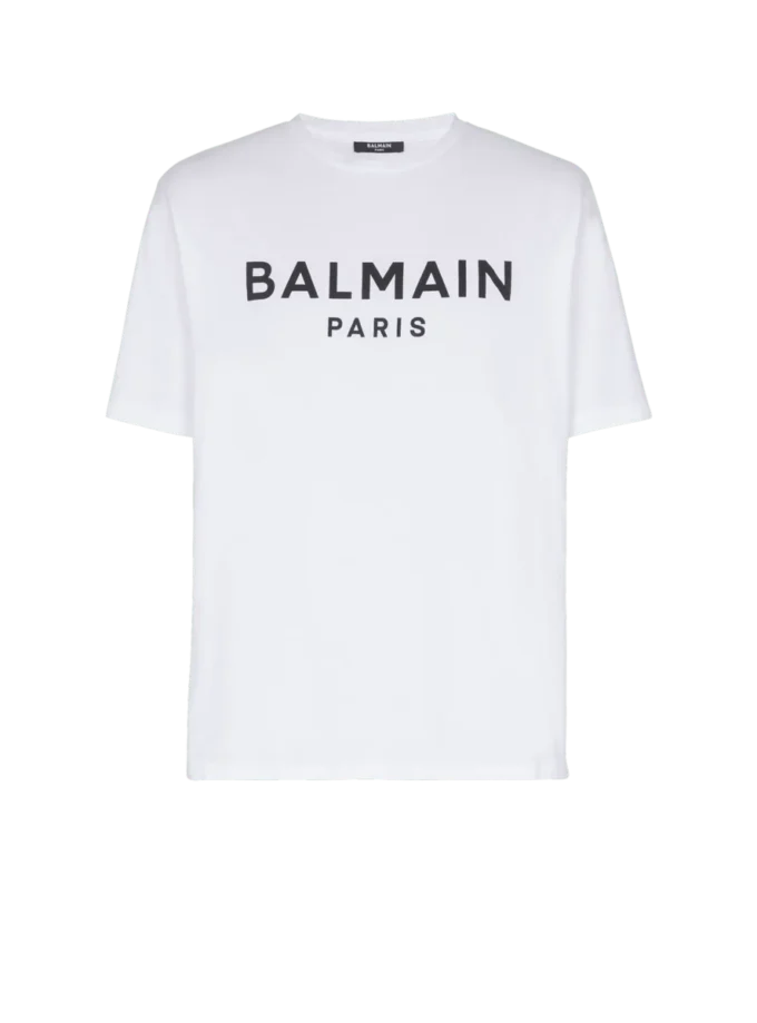T-Shirt mit Balmain Paris-Print T-Shirt mit Balmain Paris-Print