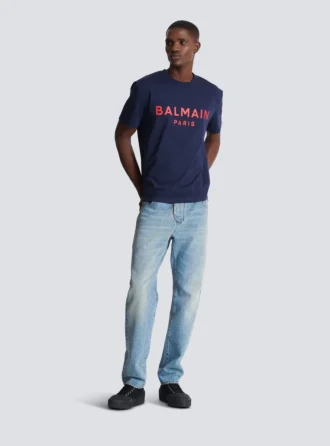 T-Shirt mit Balmain Paris-Print