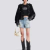 T-Shirt mit Balmain Paris-Print T-Shirt mit Balmain Paris-Print