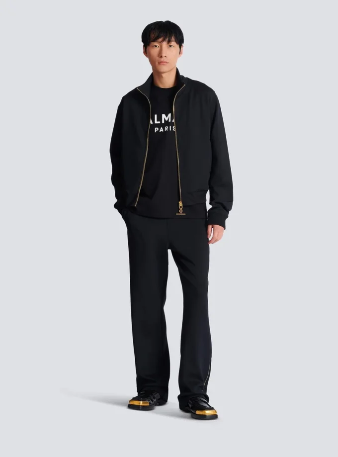 T-Shirt mit Balmain Paris-Print T-Shirt mit Balmain Paris-Print