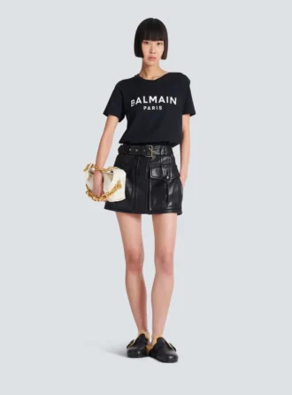 T-Shirt mit Balmain Paris-Print T-Shirt mit Balmain Paris-Print
