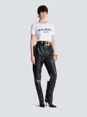 T-Shirt mit Balmain Paris-Print T-Shirt mit Balmain Paris-Print