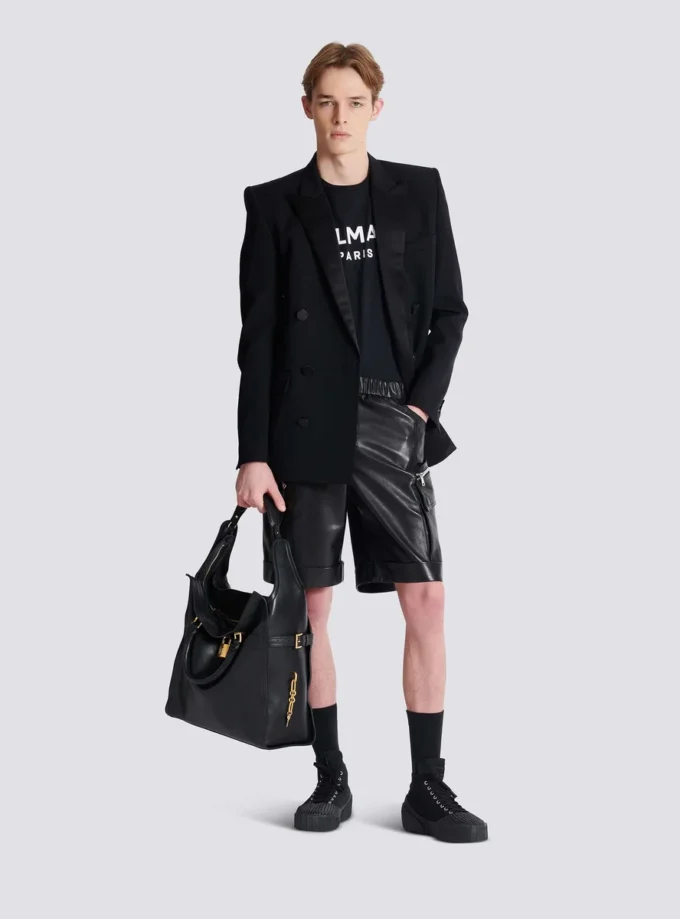 T-Shirt mit Balmain Paris-Print T-Shirt mit Balmain Paris-Print