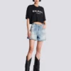 T-Shirt mit Balmain Paris-Print T-Shirt mit Balmain Paris-Print