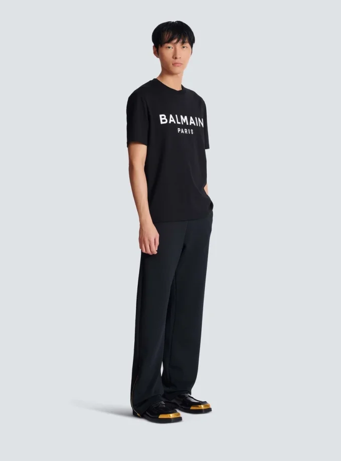 T-Shirt mit Balmain Paris-Print T-Shirt mit Balmain Paris-Print