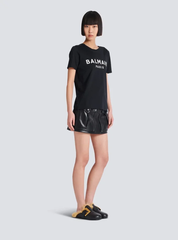 T-Shirt mit Balmain Paris-Print