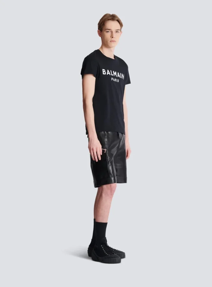 T-Shirt mit Balmain Paris-Print T-Shirt mit Balmain Paris-Print