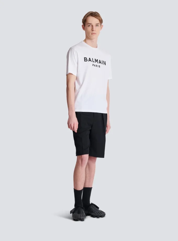 T-Shirt mit Balmain Paris-Print T-Shirt mit Balmain Paris-Print