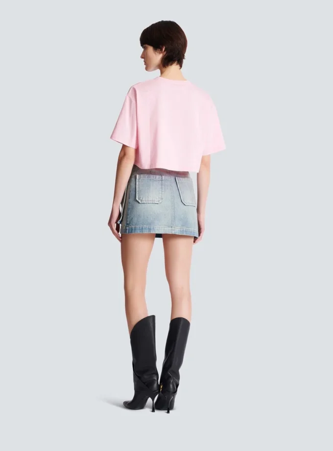 T-Shirt mit Balmain Paris-Print
