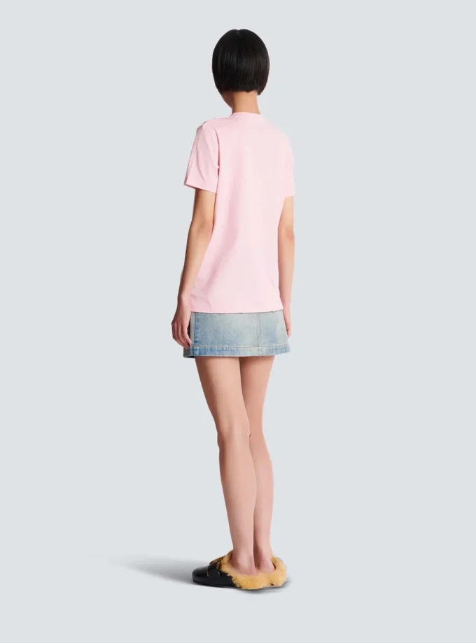 T-Shirt mit Balmain Paris-Print