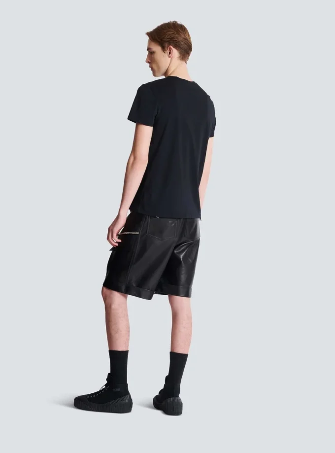 T-Shirt mit Balmain Paris-Print T-Shirt mit Balmain Paris-Print