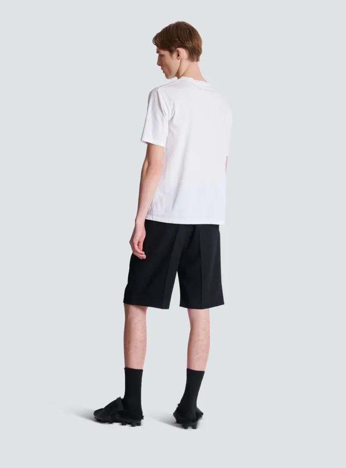 T-Shirt mit Balmain Paris-Print T-Shirt mit Balmain Paris-Print