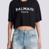 T-Shirt mit Balmain Paris-Print T-Shirt mit Balmain Paris-Print