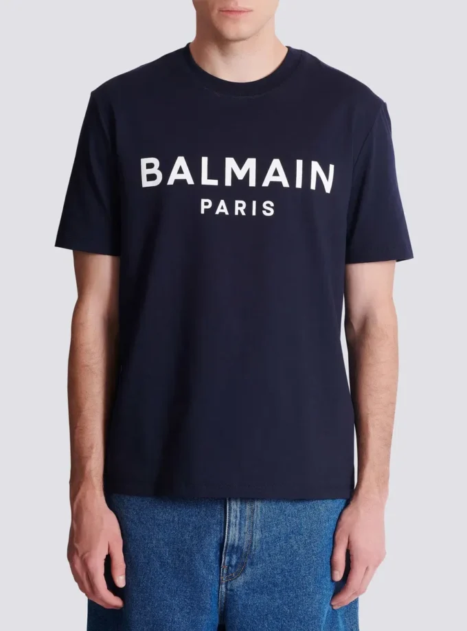 T-Shirt mit Balmain Paris-Print T-Shirt mit Balmain Paris-Print