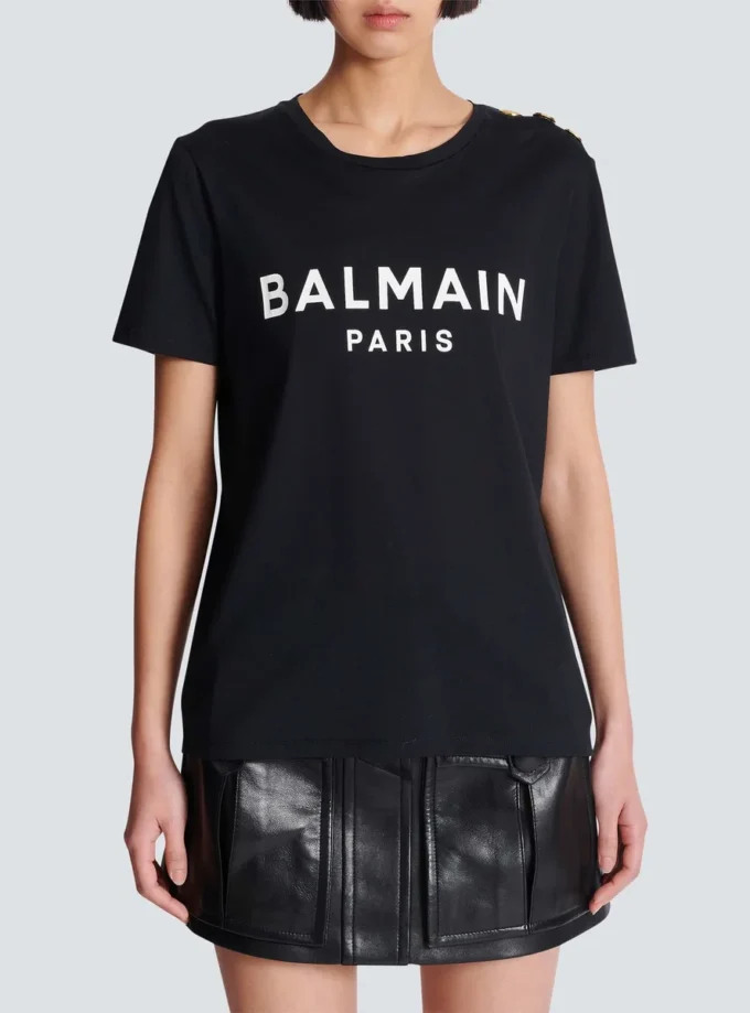 T-Shirt mit Balmain Paris-Print