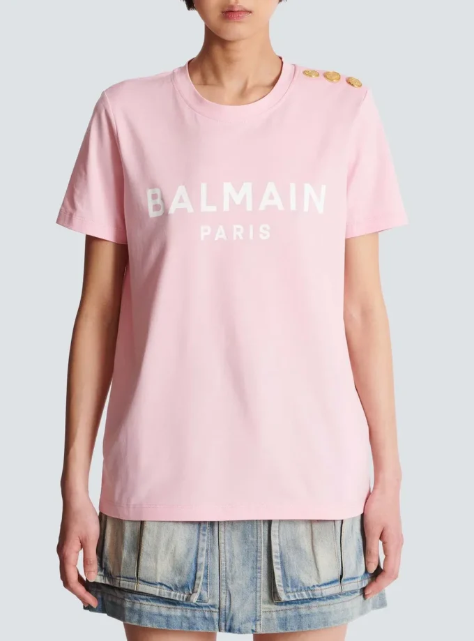 T-Shirt mit Balmain Paris-Print