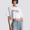 T-Shirt mit Balmain Paris-Print T-Shirt mit Balmain Paris-Print