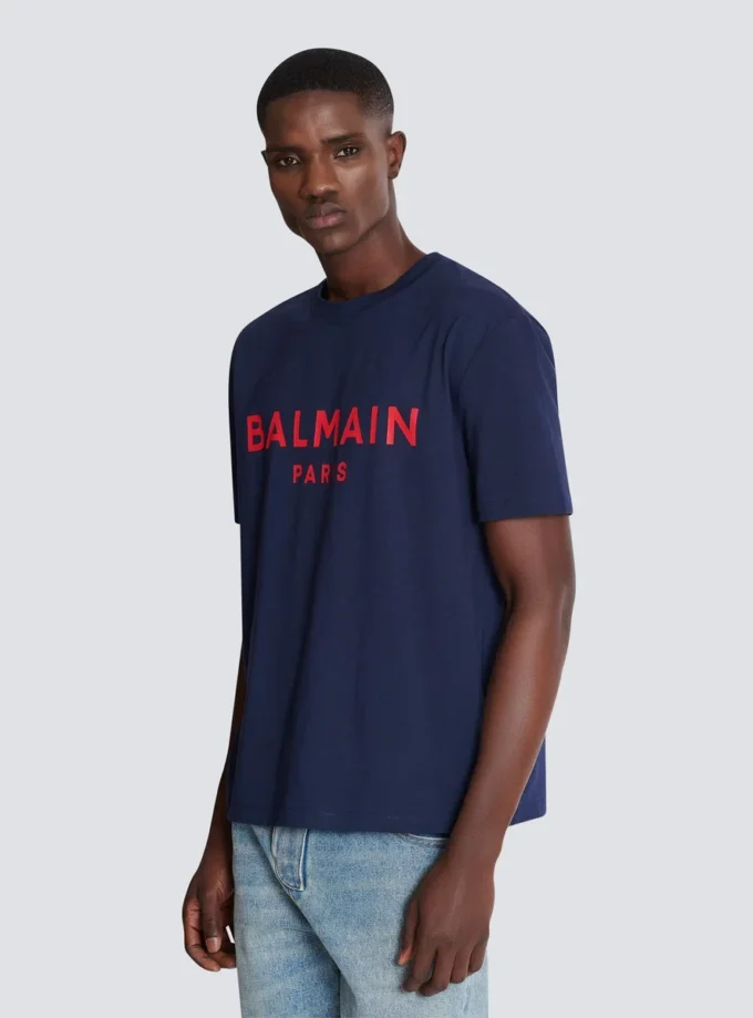 T-Shirt mit Balmain Paris-Print T-Shirt mit Balmain Paris-Print