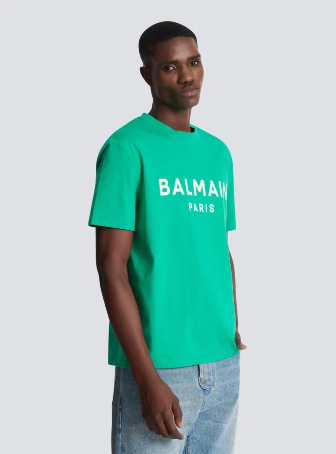 T-Shirt mit Balmain Paris-Print T-Shirt mit Balmain Paris-Print