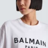 T-Shirt mit Balmain Paris-Print T-Shirt mit Balmain Paris-Print