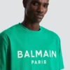 T-Shirt mit Balmain Paris-Print T-Shirt mit Balmain Paris-Print