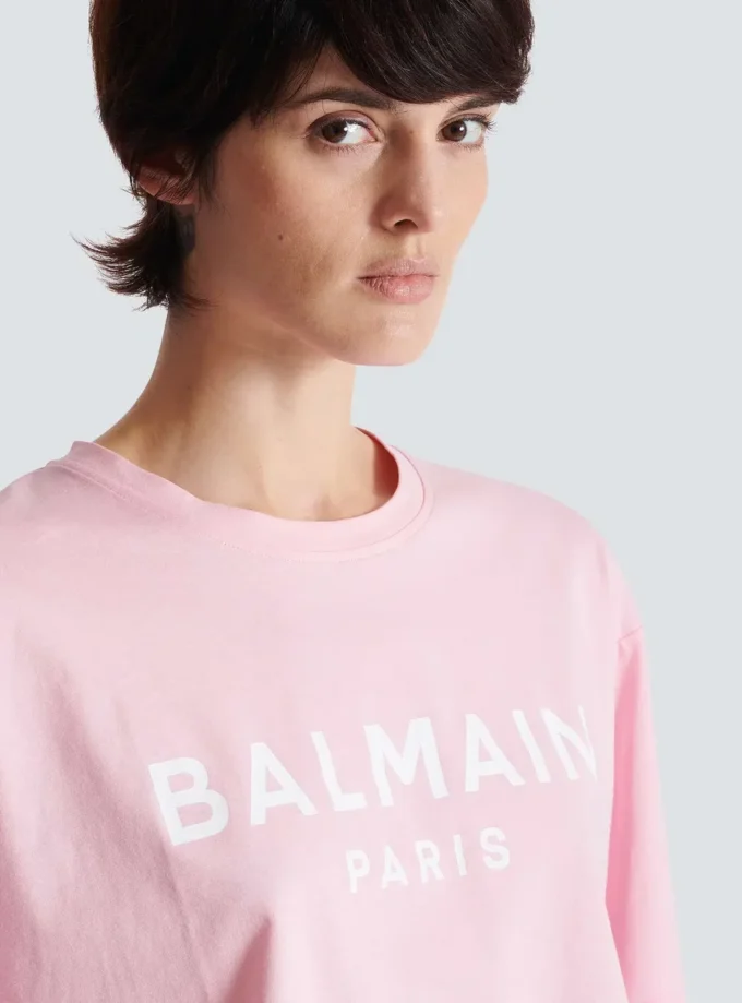 T-Shirt mit Balmain Paris-Print
