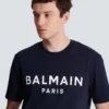 T-Shirt mit Balmain Paris-Print T-Shirt mit Balmain Paris-Print