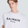 T-Shirt mit Balmain Paris-Print T-Shirt mit Balmain Paris-Print