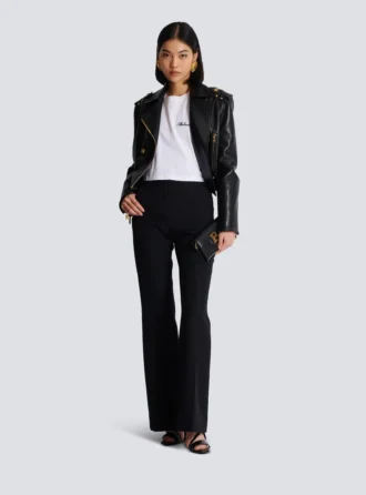 T-Shirt mit Balmain Signature-Stickerei T-Shirt mit Balmain Signature-Stickerei