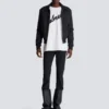 T-Shirt mit geflocktem Balmain-Schriftzug