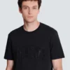 T-Shirt mit gesticktem Kristall-Sprühnebel-Effekt T-Shirt mit gesticktem Kristall-Sprühnebel-Effekt